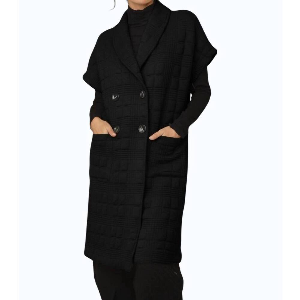 NEW CHALET ET CECI rainey short sleeved vest in black